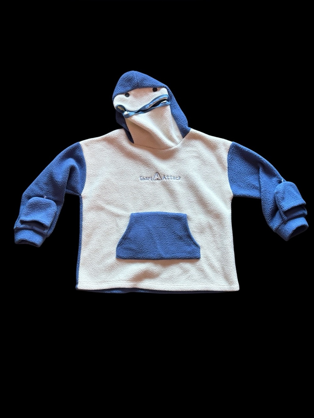 ✨ blue + cream shark attack hoodie✨